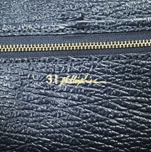Phillip Lim Auth Pashli Medium Satchel Navy Leather 2Way Shoulder Bag 32 cm Used