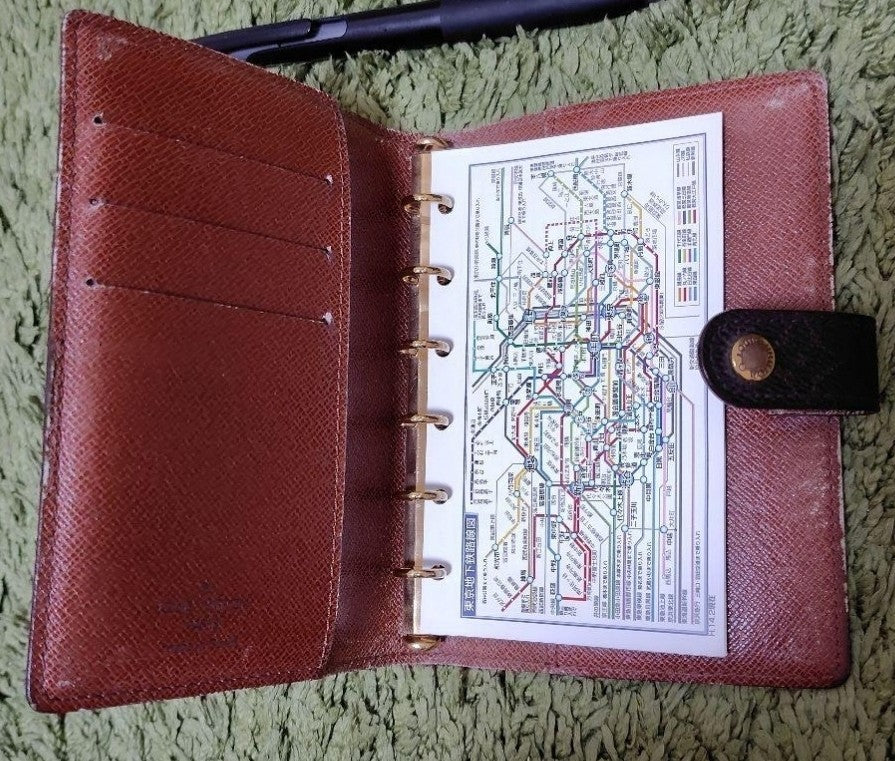 Louis Vuitton Monogram System Agenda Cover 6 Ring Notebook Canvas Snap Button