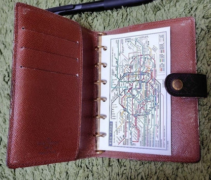 Louis Vuitton Monogram System Agenda Cover 6 Ring Notebook Canvas Snap Button