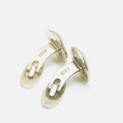 Georg Jensen CTV Cufflinks Sterling Silver 925 Denmark Round Men's Vintage 1.3cm