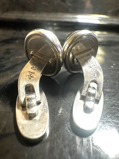 GEORG JENSEN Cufflinks Model 44B Sterling Silver 925 Dome Vintage Denmark Made