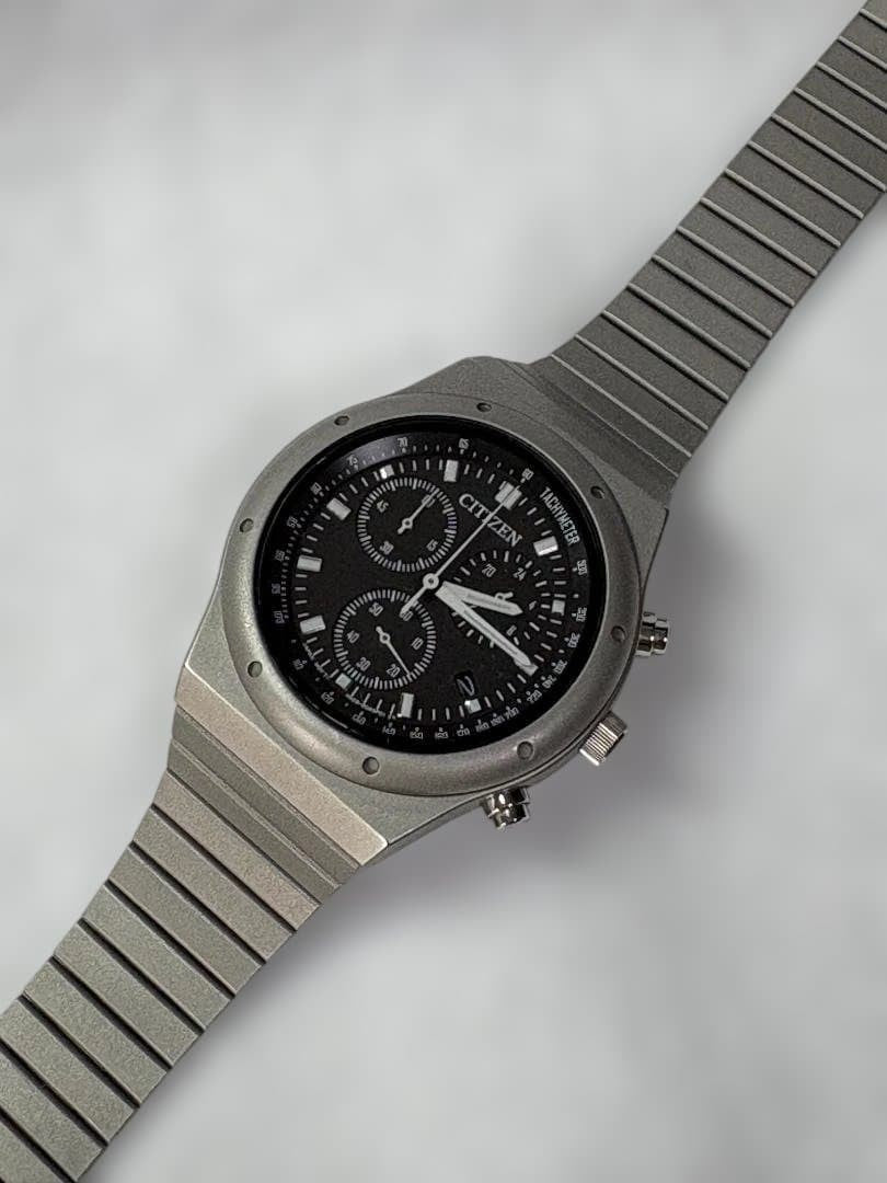 CITIZEN COLLECTION RECORD LABEL 1984 AT2540-57E Chronograph Date Watch Men