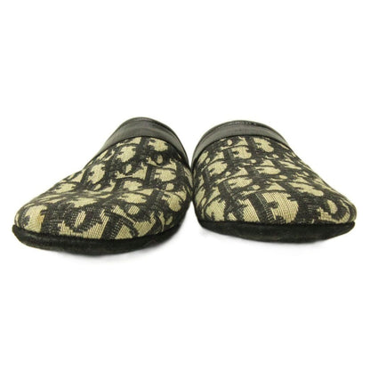 Christian Dior Trotter Beige Canvas Leather Sandals Slippers Room Shoes Size 41