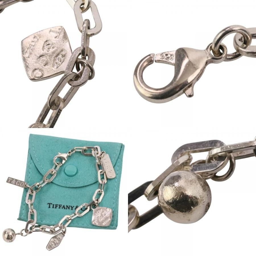 Excellent Tiffany & Co Sterling Silver 925 1837 5 Charm Oval Chain Link Bracelet