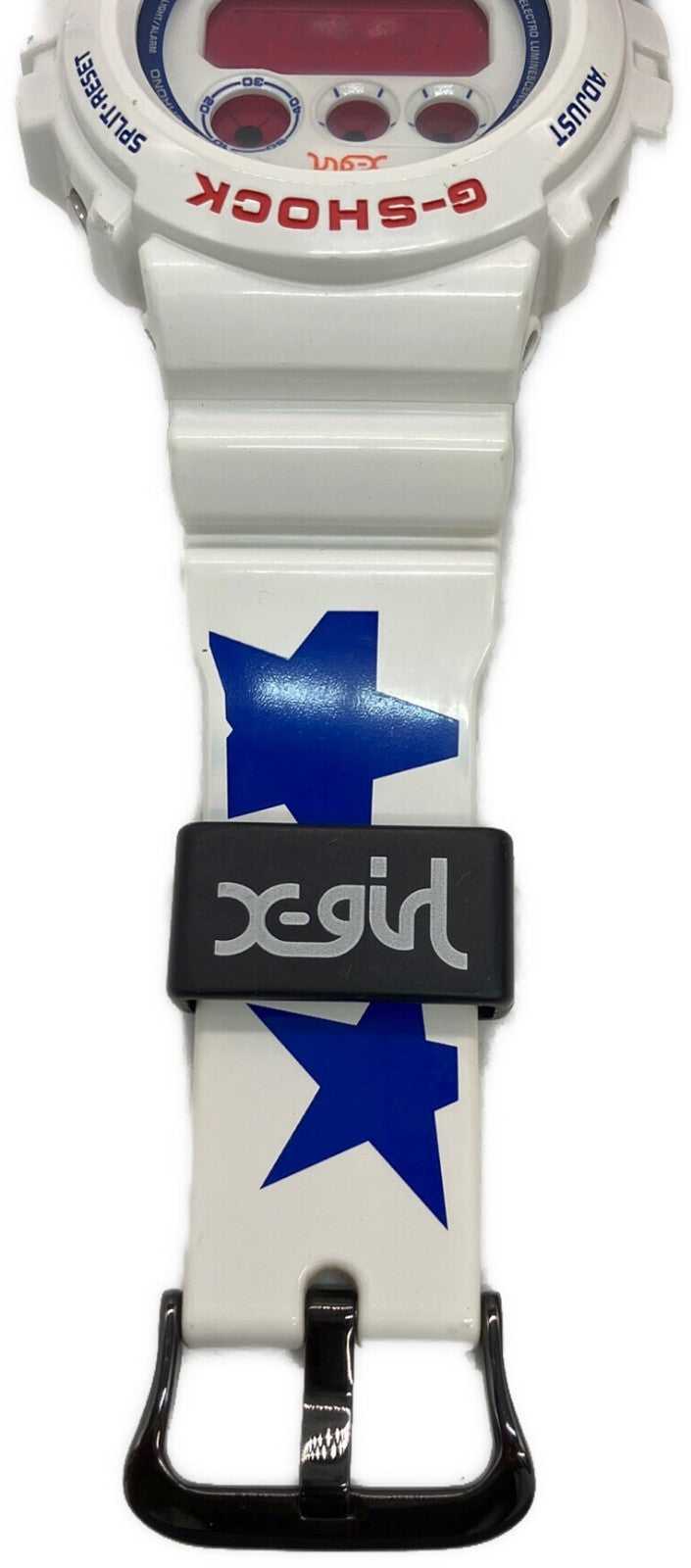 CASIO G-SHOCK DW-6900FS X-girl Womens Digital Watch White Resin Band 49mm Case