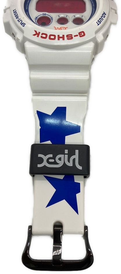 CASIO G-SHOCK DW-6900FS X-girl Womens Digital Watch White Resin Band 49mm Case