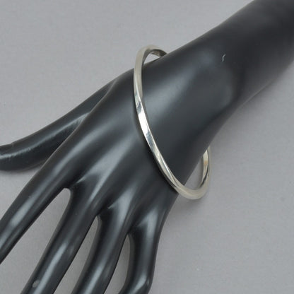 Tiffany & Co Sterling Silver 925 Knife Edge Twisted Bangle L 22cm 8.6in