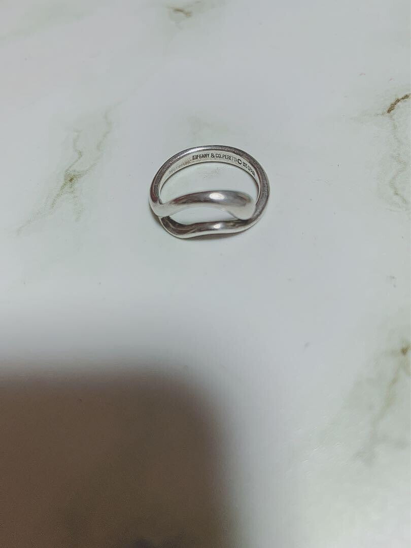 Tiffany & Co. Elsa Peretti Sterling Silver 925 Teardrop Ring Size  47 US 4