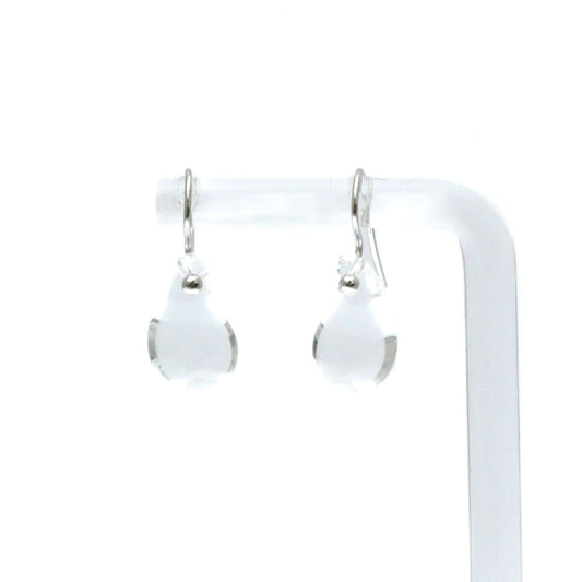 Tiffany&Co. Auth Teardrop Crystal Drop Earrings 18K WG 16.30x10 mm 0.64x0.39"