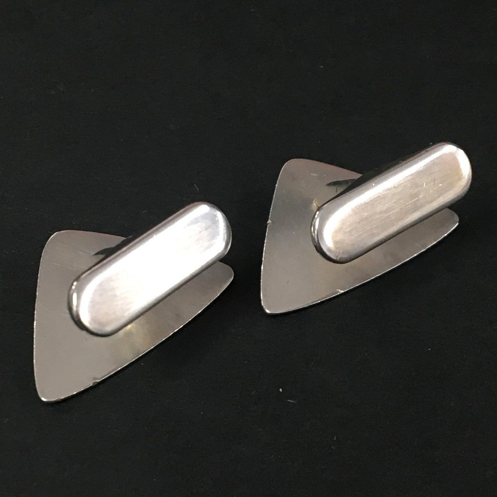 Hans Hansen Denmark Sterling Silver 925 Cufflinks Triangle Design Modernist Mens