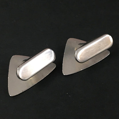 Hans Hansen Denmark Sterling Silver 925 Cufflinks Triangle Design Modernist Mens