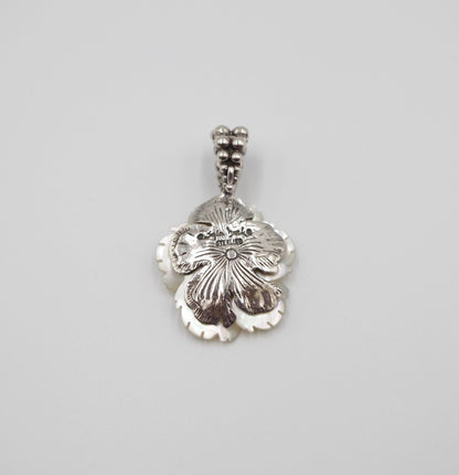 Stephen Dweck Mother of Pearl Sterling Silver 925 Flower Pendant Top Charm