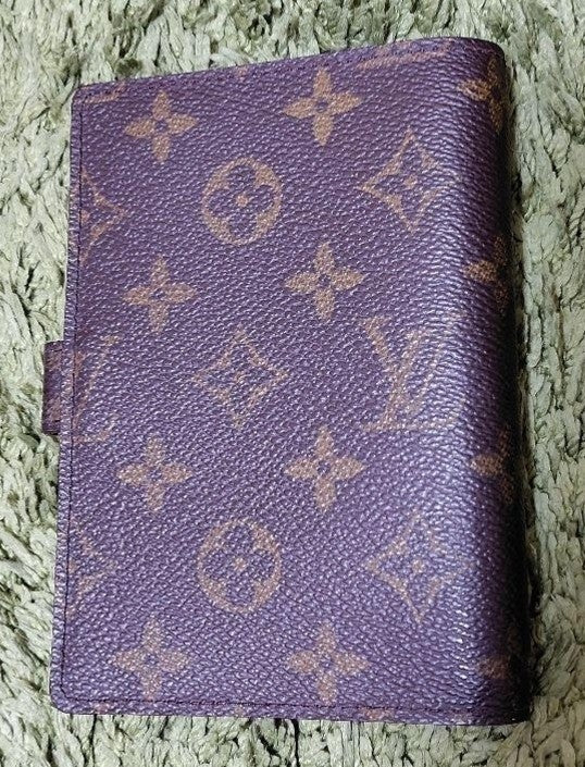 Louis Vuitton Monogram System Agenda Cover 6 Ring Notebook Canvas Snap Button