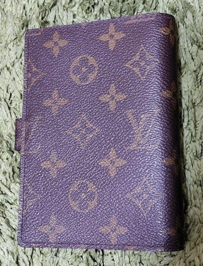 Louis Vuitton Monogram System Agenda Cover 6 Ring Notebook Canvas Snap Button