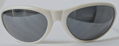 Arnette Raven Vintage Sunglasses White Frame Mirror Lens Old Logo 90s Y2K Wrap