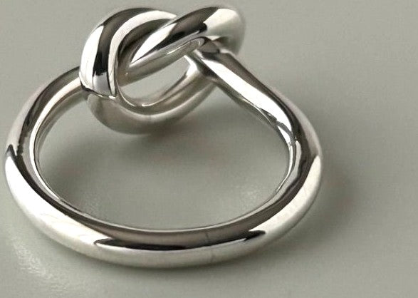 Georg Jensen Infinity Knot Ring 925 Sterling Silver US4 EUR47 Authentic Denmark