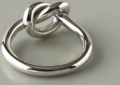 Georg Jensen Infinity Knot Ring 925 Sterling Silver US4 EUR47 Authentic Denmark