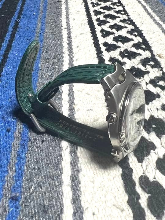 SEIKO Giugiaro Macchina Sportiva Chronograph Green Dial 43mm Vintage 1999 Watch