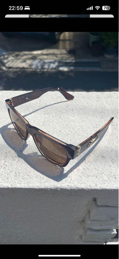 Chrome Hearts Sunglasses Square Tortoise Brown Lens Acetate Authentic Japan