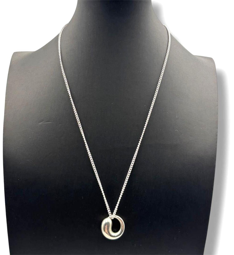 Tiffany & Co Eternal Circle Pendant Top Necklace 1.7cm x 1.7cm Silver 925 Used