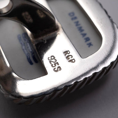 Royal Copenhagen x Georg Jensen Silver 925 Sailing Ship Cufflinks Denmark 2.3cm