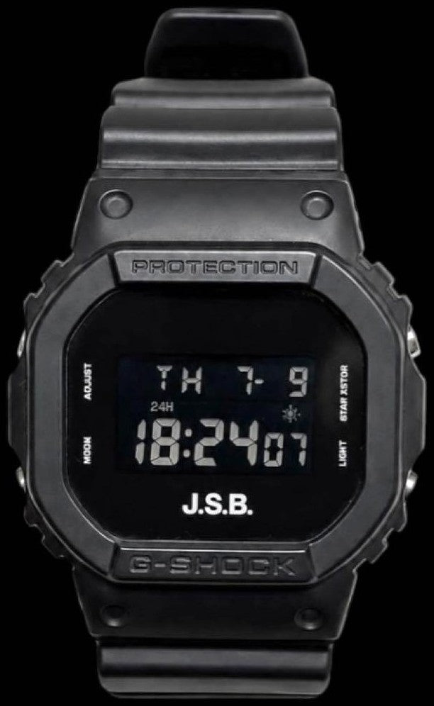 CASIO G-SHOCK x J.S.B. DW-5600VT Collab Digital Watch Black Men Japan Used Great