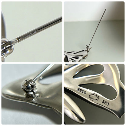 Georg Jensen Butterfly Brooch No.563 Sterling Silver 925 Pin Vintage Denmark