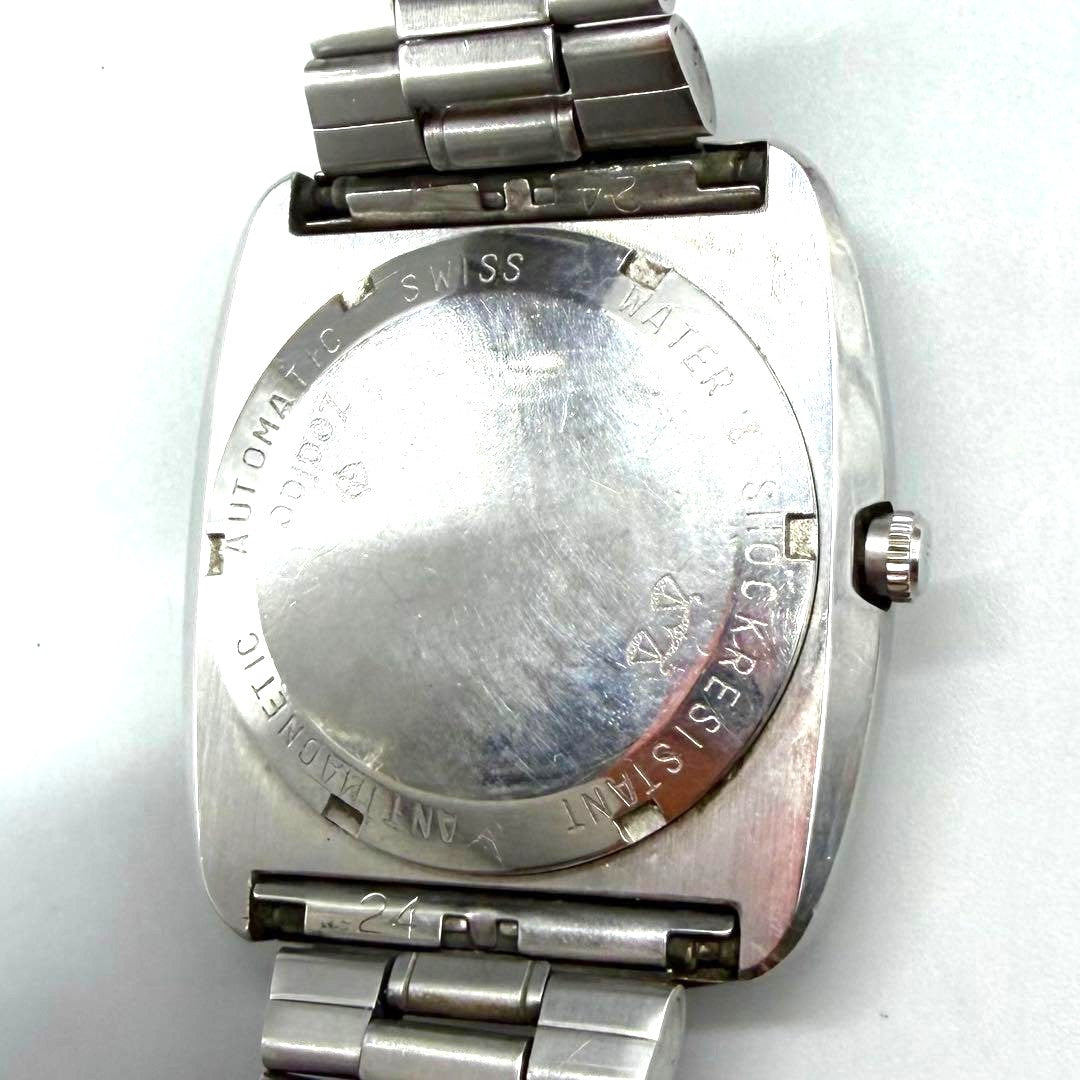 Zodiac Astrographic SST Automatic Watch Blue Dial Square Case Vintage Swiss Made