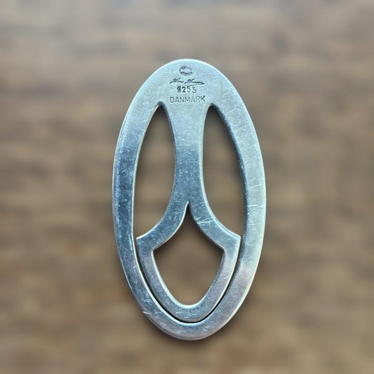 Vintage Hans Hansen Sterling Silver 925 Oval Money Clip Denmark