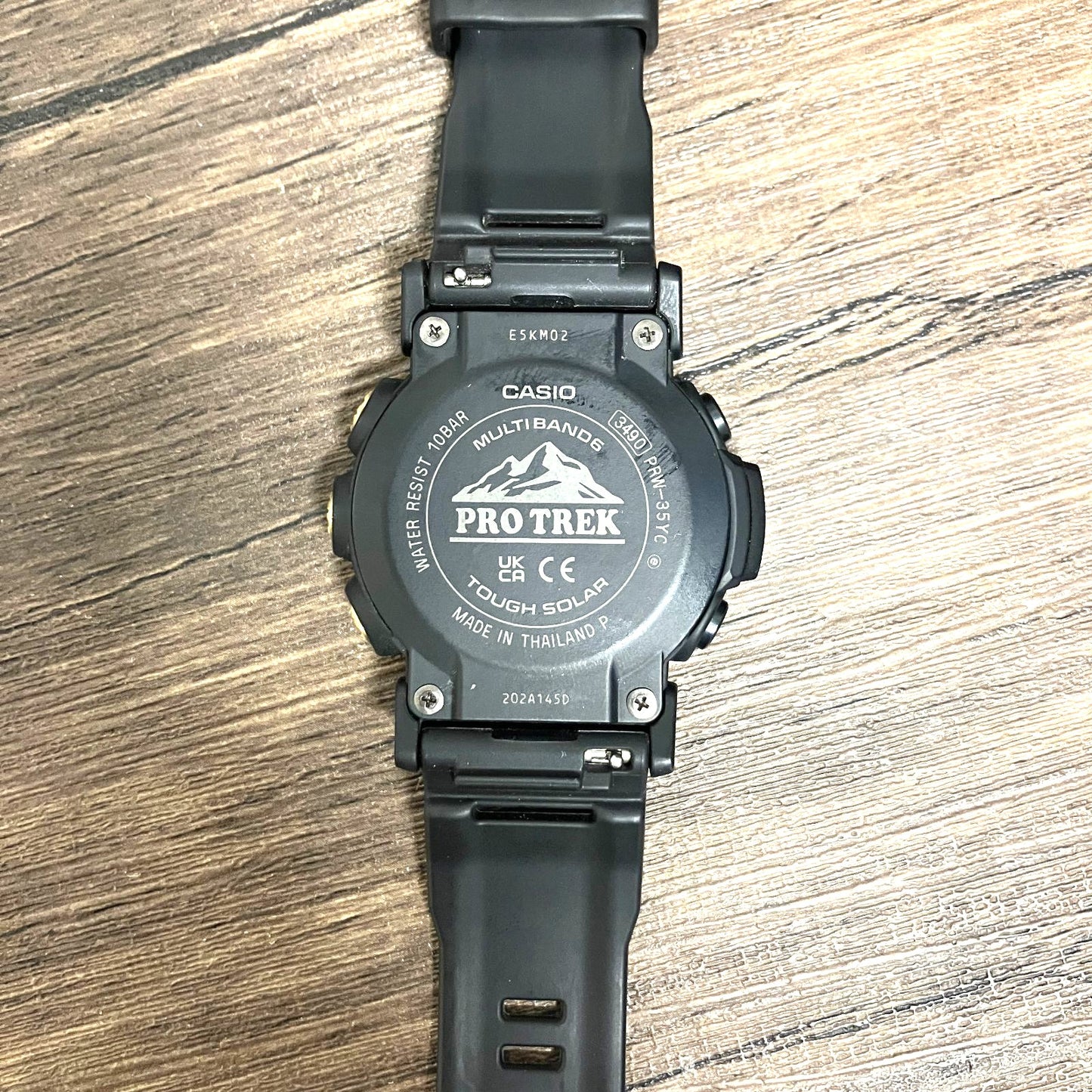 Casio Pro Trek PRW-35YC-1JF Climber Line Digital Watch Black Gold Solar Used Box