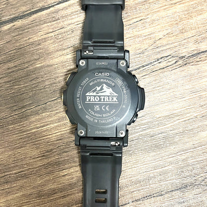 Casio Pro Trek PRW-35YC-1JF Climber Line Digital Watch Black Gold Solar Used Box