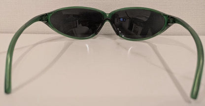 ARNETTE Threat Vintage 90s Sunglasses Green Frame Gray Lens Extra Yellow Lens