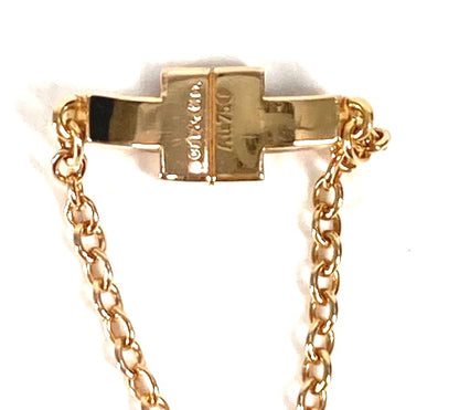 Tiffany & Co T TWO Chain Ring 18K Rose Gold US4.5 EU48 Authentic Pre-Owned