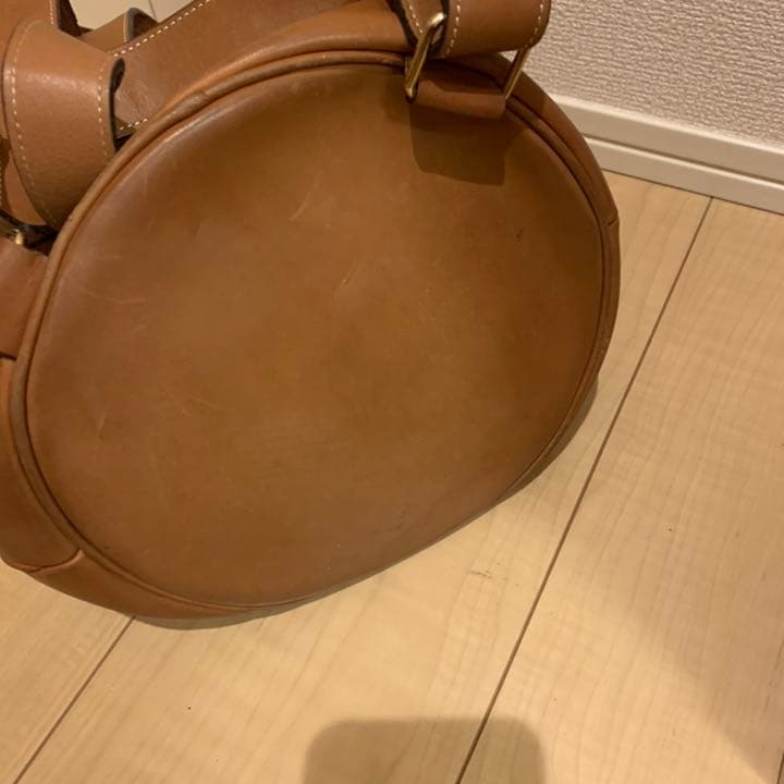 CAMPOMAGGI Leather Bucket Backpack Camel Tan Drawstring Italy Vintage Boho Bag