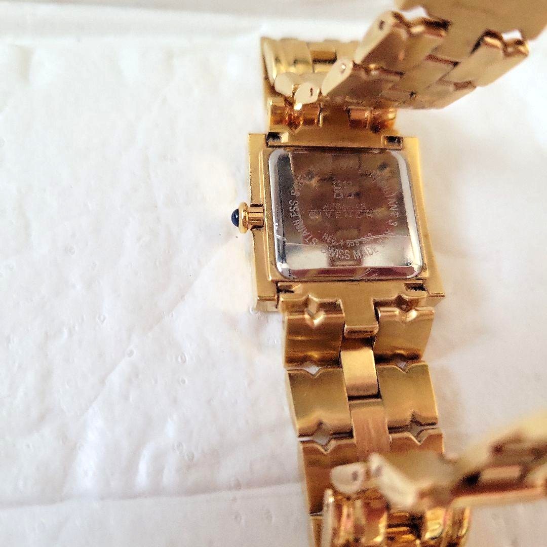 GIVENCHY Paris Square Gold Tone Women Watch Quartz REG1 558962 Swiss Made Vintag