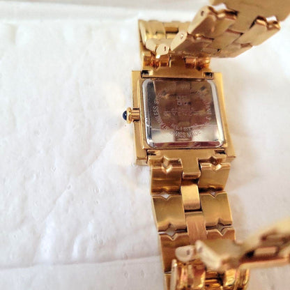 GIVENCHY Paris Square Gold Tone Women Watch Quartz REG1 558962 Swiss Made Vintag