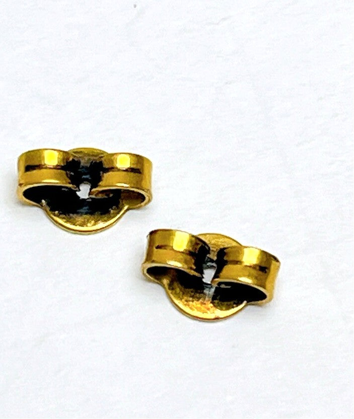 GUCCI Cat Ribbon Bow Pearl Earrings Antique Gold Tone Faux Pearl Stud Authentic