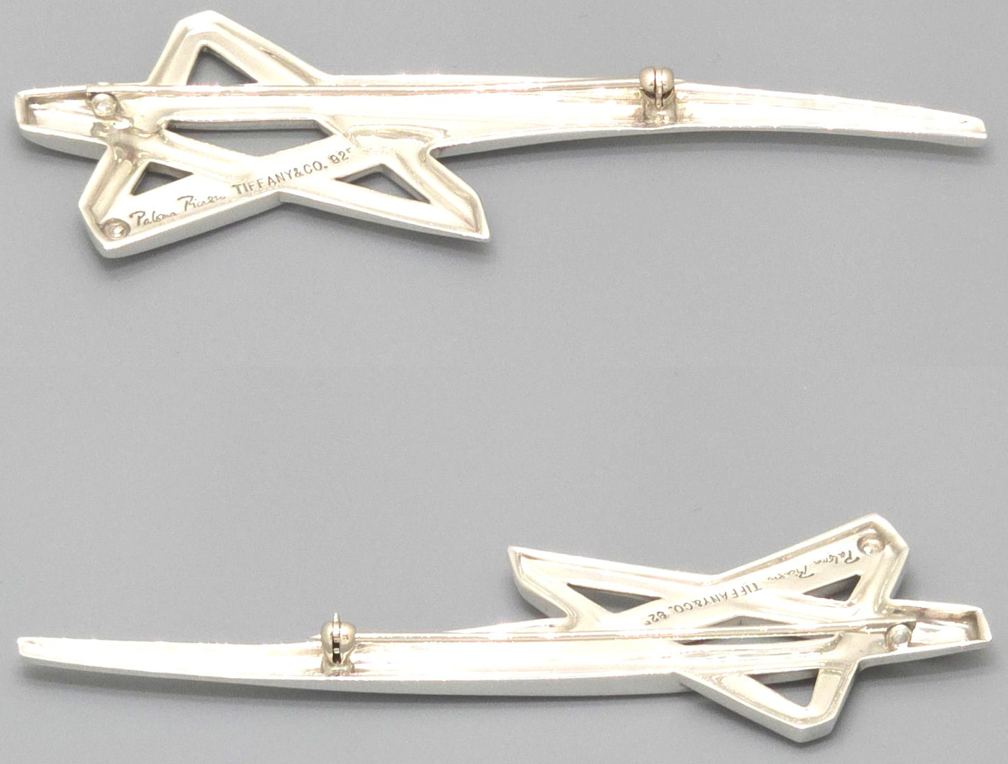Tiffany & Co Paloma Picasso Shooting Star Brooch Pin Sterling Silver 925 8.24cm