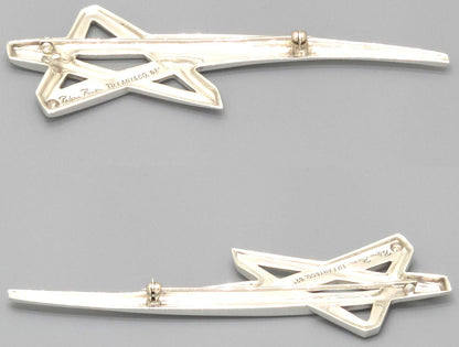 Tiffany & Co Paloma Picasso Shooting Star Brooch Pin Sterling Silver 925 8.24cm