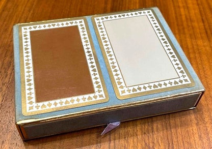 Tiffany & Co. Vintage Double Deck Playing Cards Set Blue Gold Box USA 1970s New