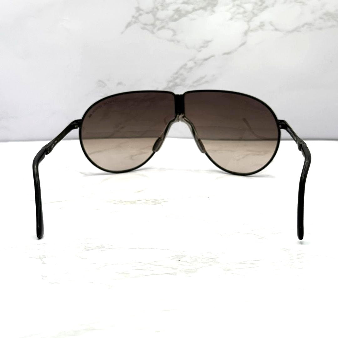 PORSCHE DESIGN Carrera 5622 Folding Sunglasses Black Frame Brown Gradient Lens