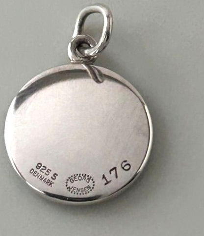 Georg Jensen 176 Baptism Pendant Top Sterling Silver 925 Denmark 0.6x0.6in