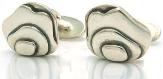 Georg Jensen #150 Cufflinks Sterling Silver 925 Swivel Vintage 0.6x0.5in. Used