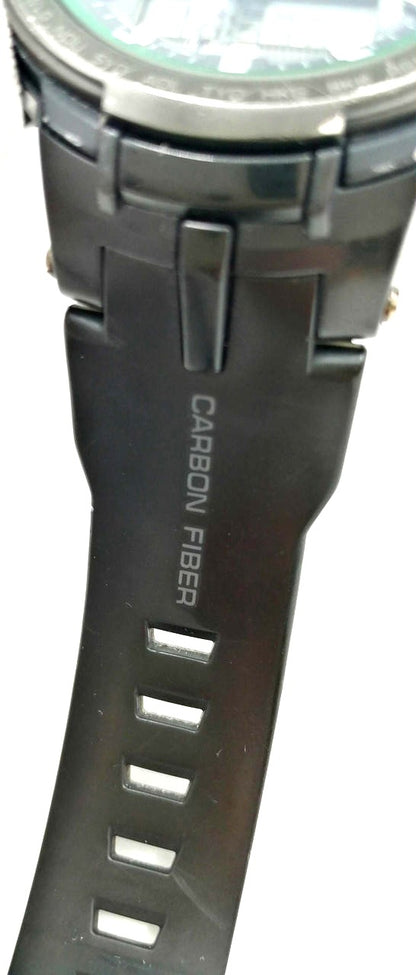 Casio Pro Trek Triple Sensor Tough Solar Ana-Digi Watch Black PRW-6000 Used