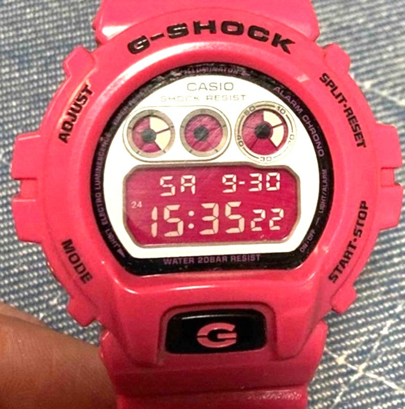 Casio G-Shock DW-6900CS Crazy Colors Pink Digital Watch Rare 2008 Thailand Used
