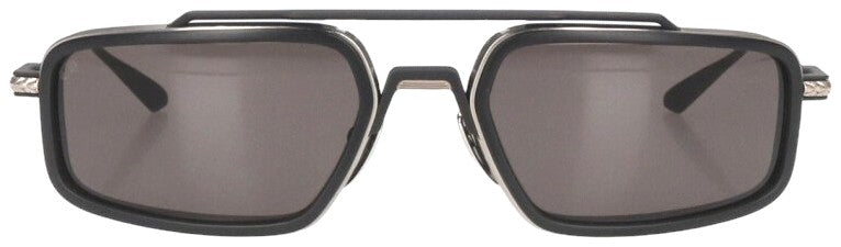 Chrome Hearts EADER Double Bridge Sunglasses Black Silver 61-20-124 Used Japan