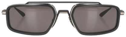 Chrome Hearts EADER Double Bridge Sunglasses Black Silver 61-20-124 Used Japan