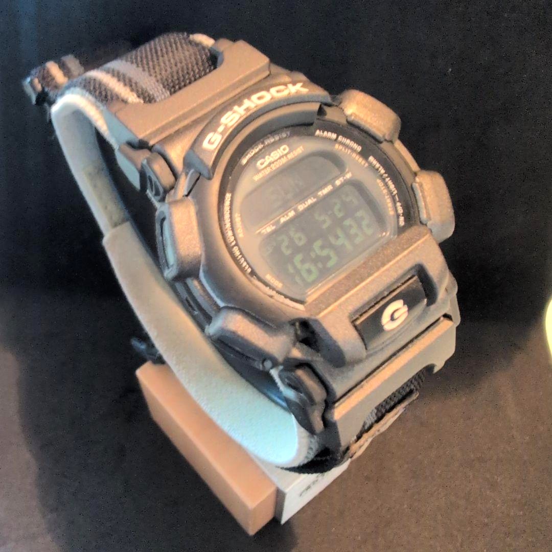 CASIO G-SHOCK DW-003 Digital Watch Black Resin Case Nylon Band Working Mens