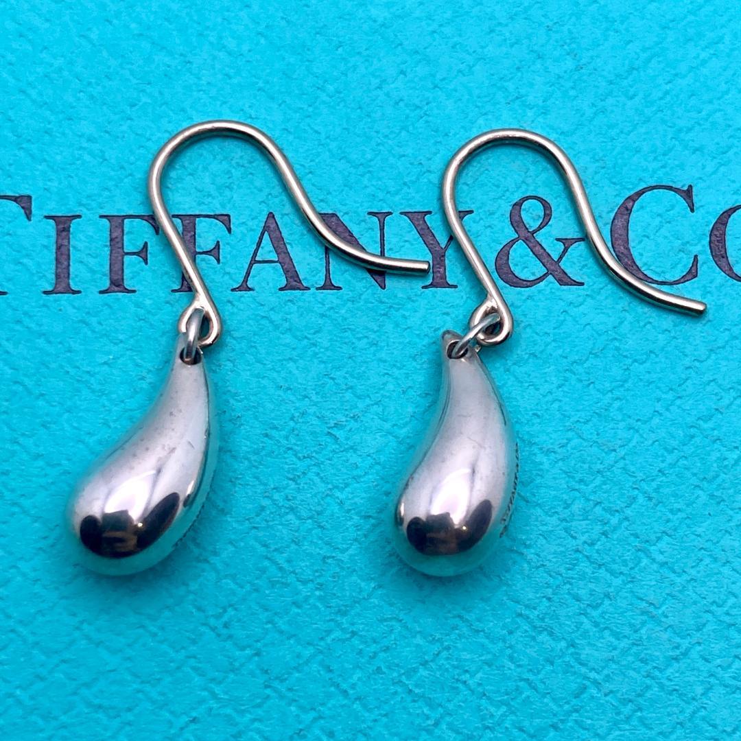 Tiffany & Co Sterling Silver 925 Tear Drop Earrings Elsa Peretti