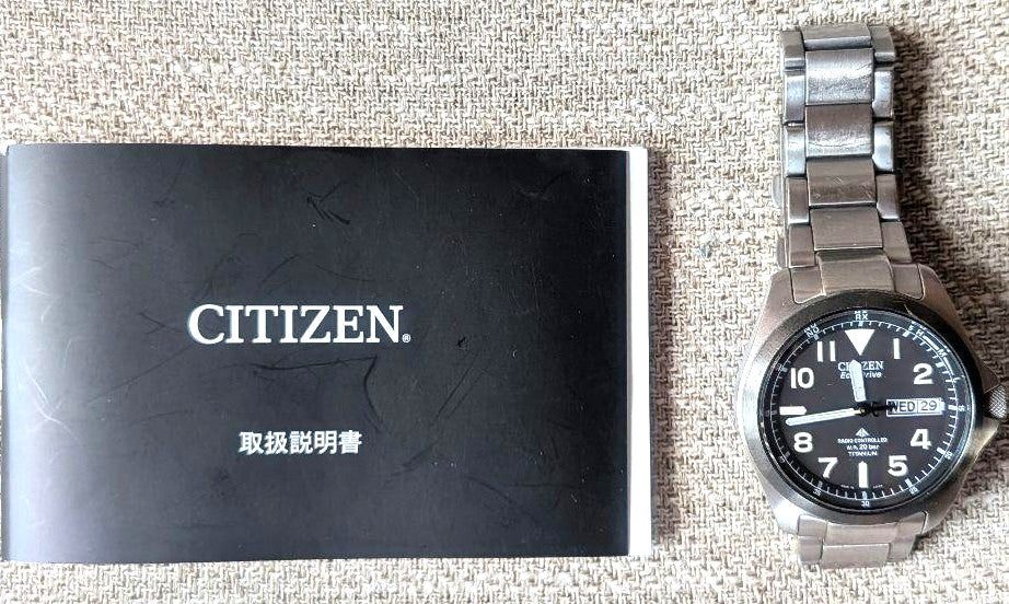 Citizen Promaster Land PMD56-2952 Eco-Drive Radio Solar Titanium Watch Japan